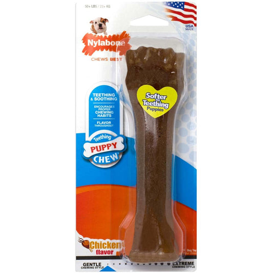 Nylabone Just for Puppies Teething Chew Classic Bone Classic Bone Chicken 1ea/XL/Souper - 50+ lb