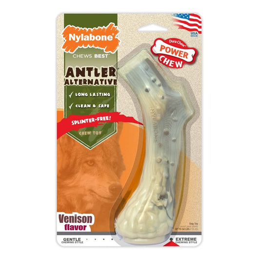 Nylabone Power Chew Antler Dog Chew Alternative Venison 1ea/Large/Giant - Up To 50 lb