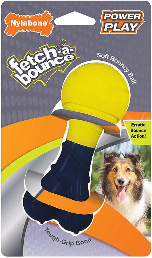 Nylabone Power Play Rubber Dog Toy Fetch-a-Bounce 1ea/SMall/Regular - Up To 25 Ibs.