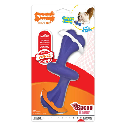 Nylabone Power Chew Rolling Dog Toy Bacon 1ea/Large/Giant - Up To 50 lb