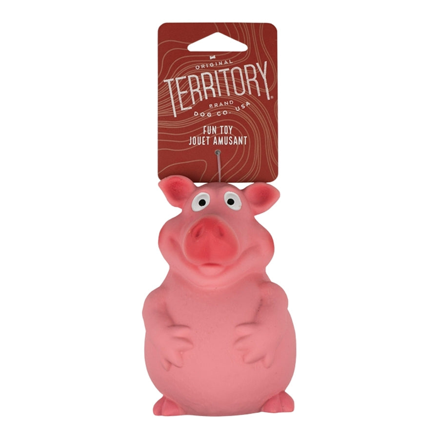 Territory Dog Latex Squeaker Pig 3.4 Inch