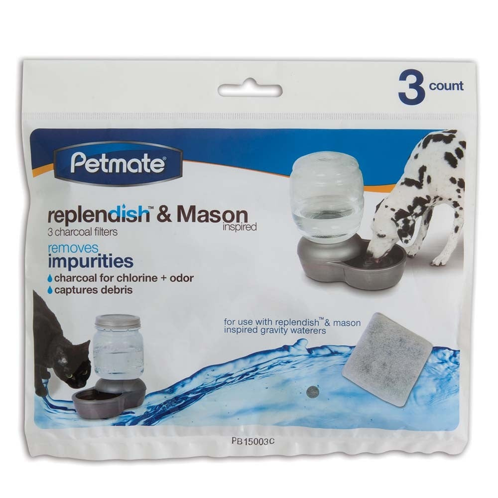 Petmate Replendish Charcoal Filter Tray Grey 1ea/3 pk