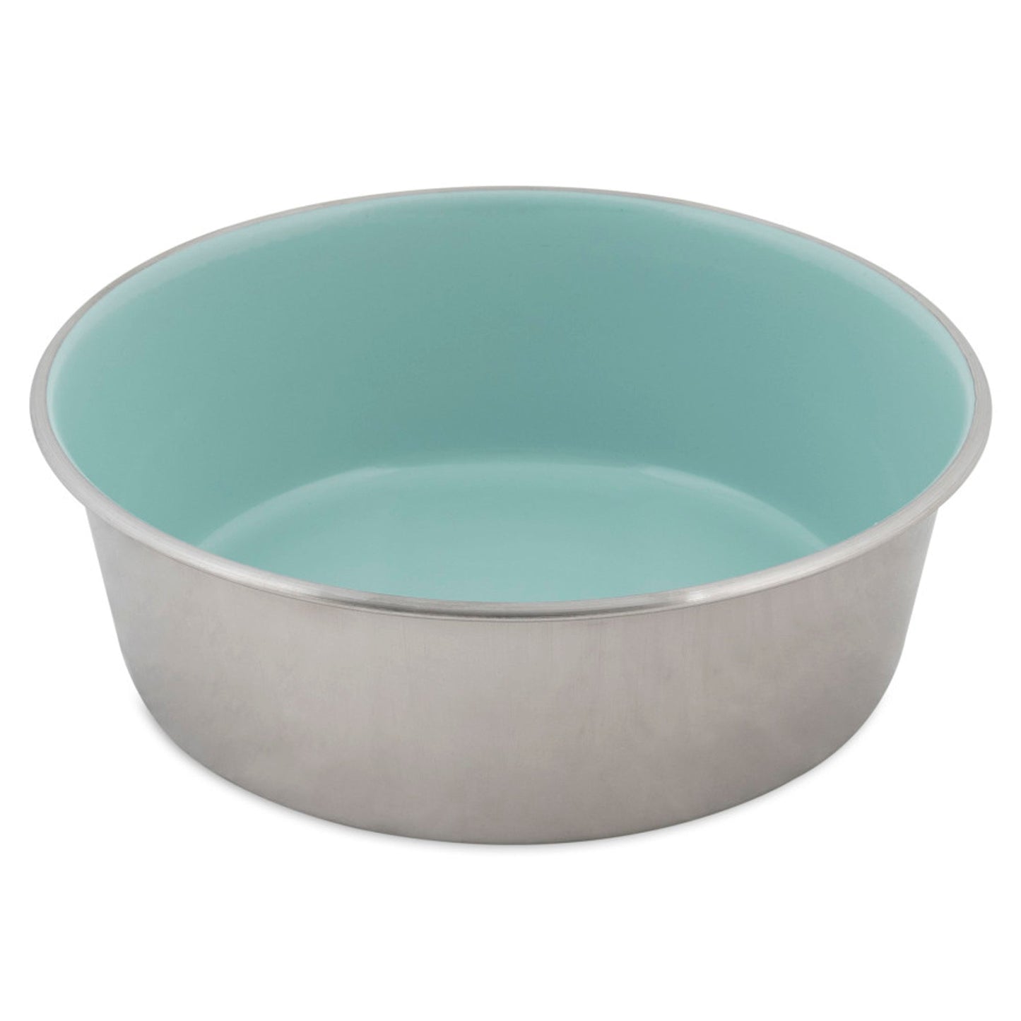 Petmate Painted Stainless Steel Bowl Eggshell Blue 1ea/8 Cup