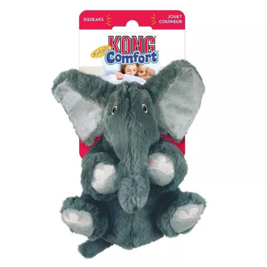 KONG Comfort Kiddos Elephant Dog Toy Gray 1ea/XS