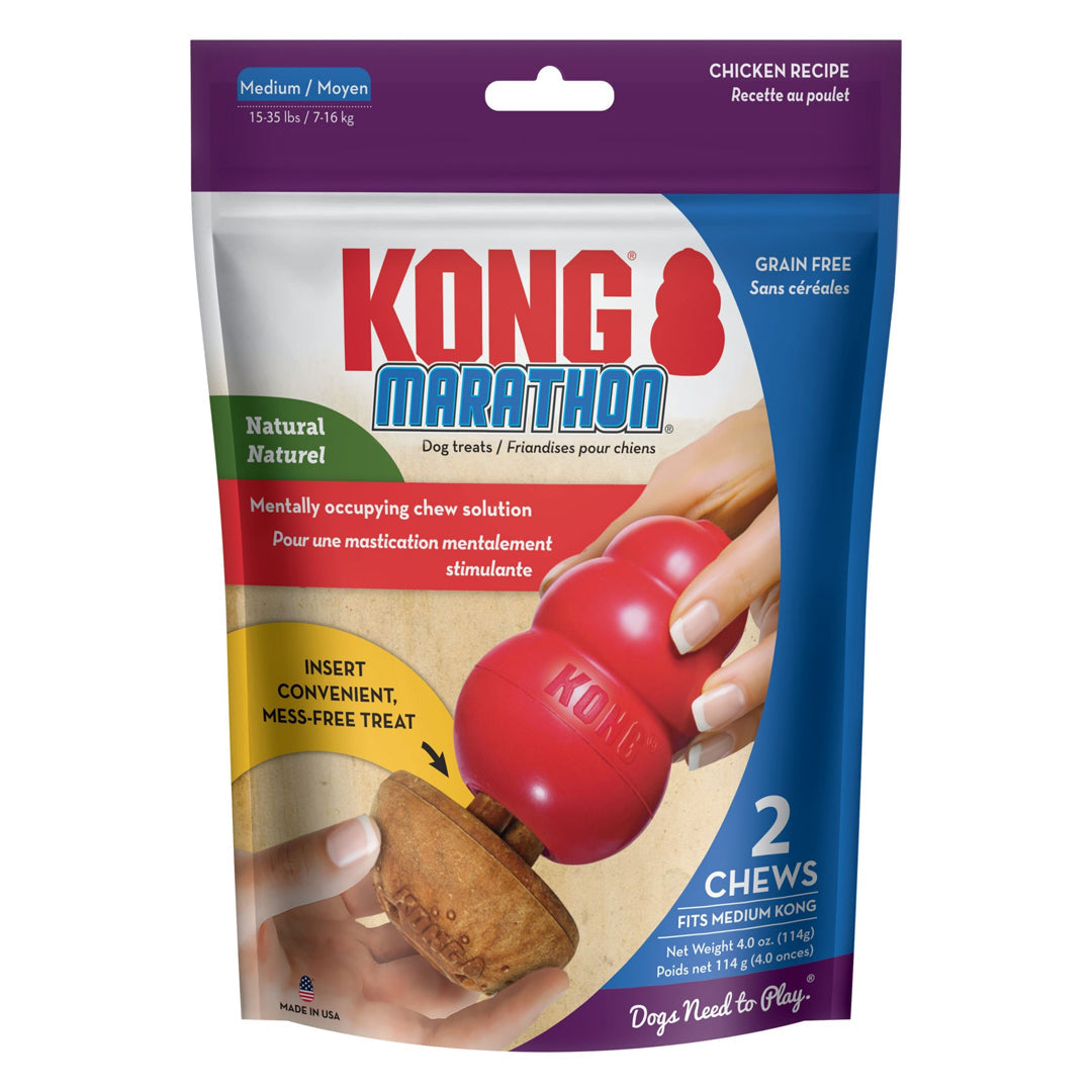 KONG Marathon Dog Treats Chicken 2 pk, MD