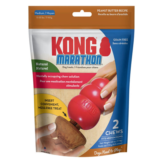 KONG Marathon Dog Treats Peanut Butter 1ea/2 pk, SM