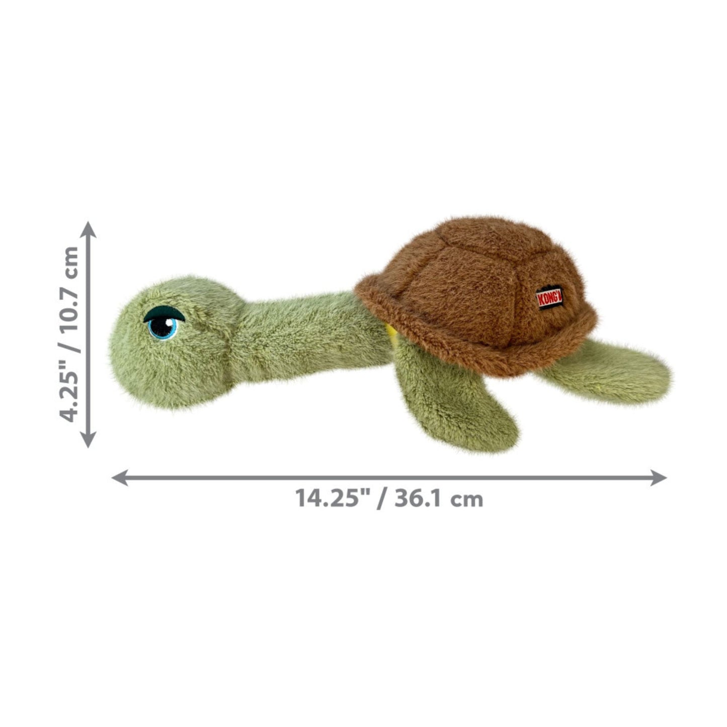 Kong Scruffs Dog Toy Turtle, 1ea/Medium/Large