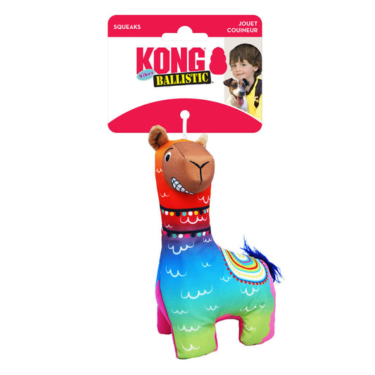 KONG Ballistic Vibez Llamas Dog Toy Assorted 1ea/MD/LG