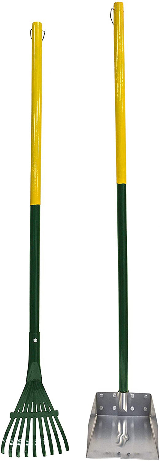 Four Paws Dog Rake & Scooper Set for Pet Waste Pick-up Rake & Pan Set 1ea/SMall, 7 in X 7 in X 38 in