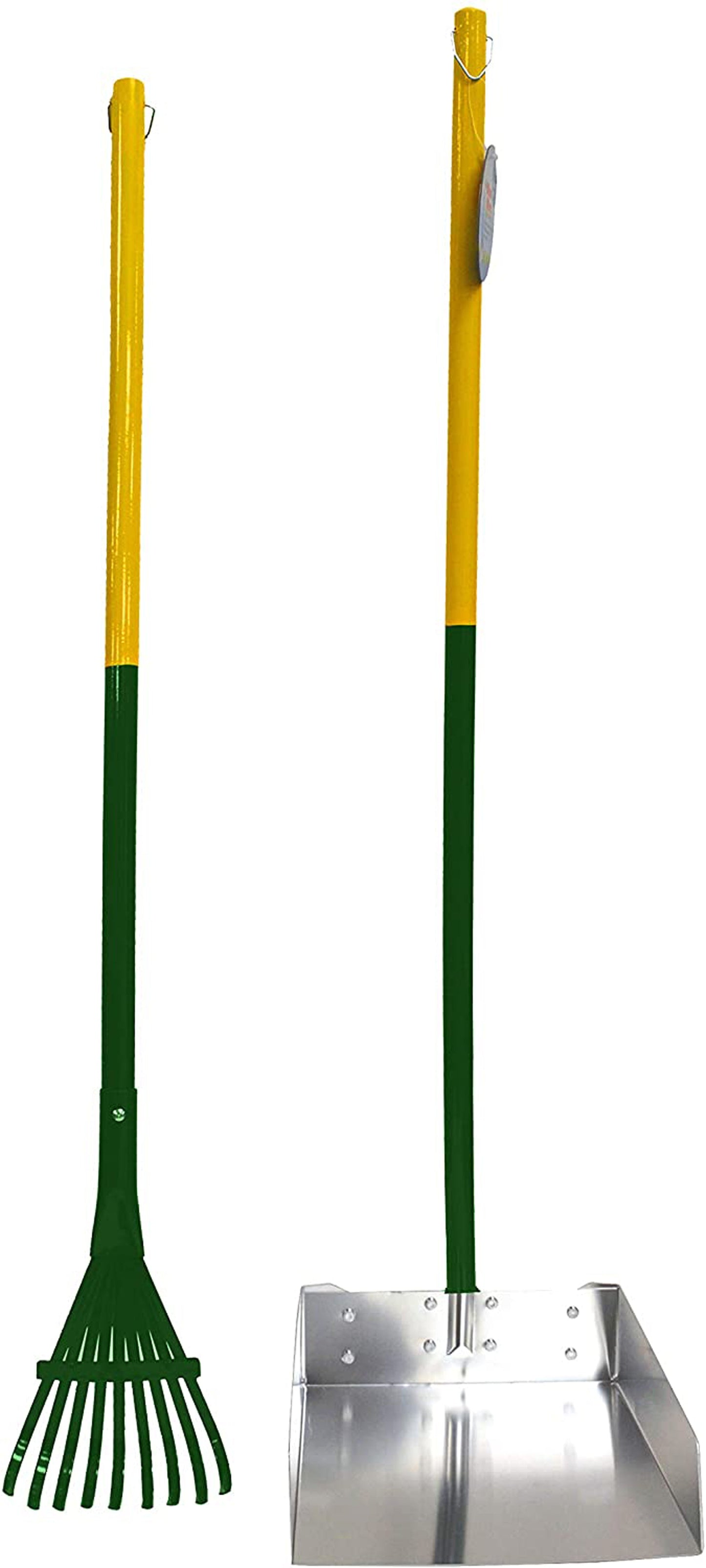 Four Paws Dog Rake & Scooper Set for Pet Waste Pick-up Rake & Pan Set 1ea/Large, 9.5 in X 10 in X 38 in