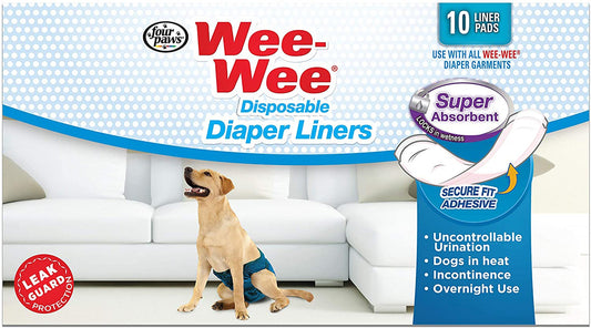 Four Paws Wee Wee Dog Diaper Garment Pads 1ea/24 ct