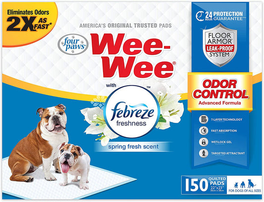 Four Paws Four Paws Wee-Wee Odor Control Dog Training Pads with Febreze Freshness 1ea/50 ct, 22 in X 23 in