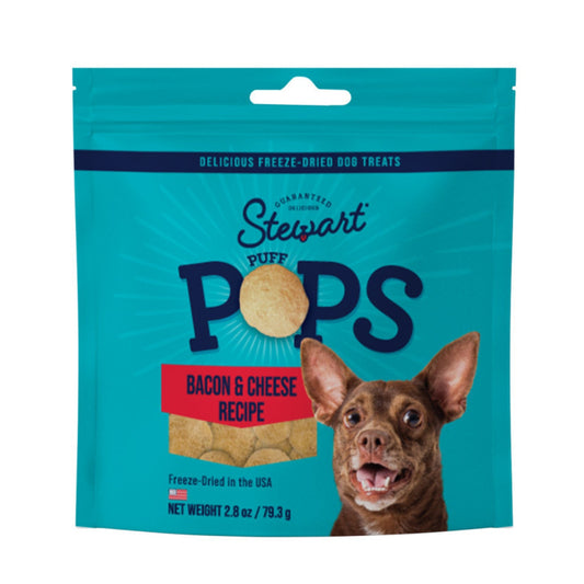 Stewart Puff Pops Freeze Dried Dog Treats Bacon & Cheese, 1ea/2.8oz.