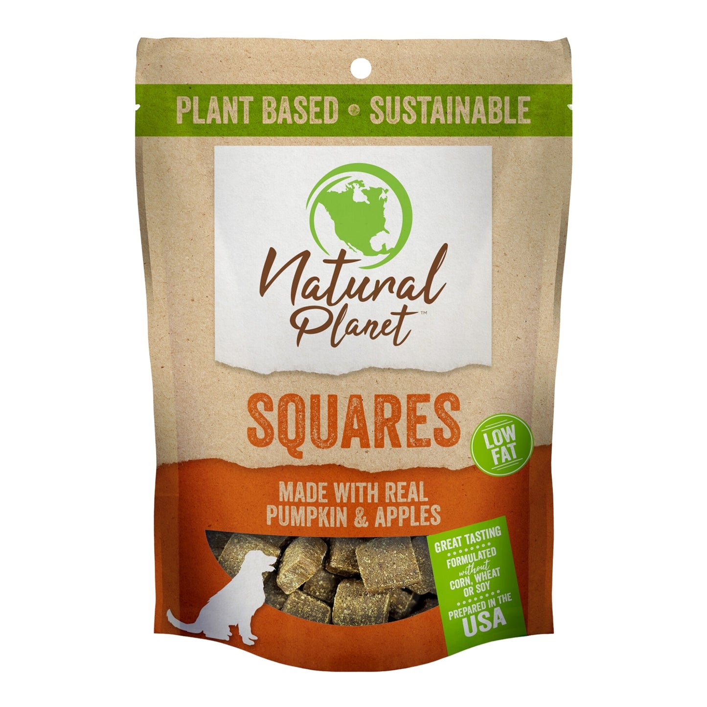 Natural Planet Dog Treat Pumpkin Squares 10oz.