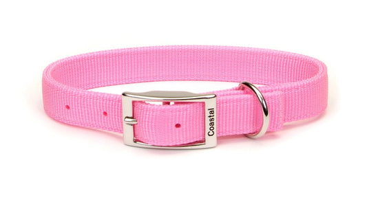 Coastal Double-Ply Nylon Dog Collar Pink Bright 1ea/1 In X 20 in