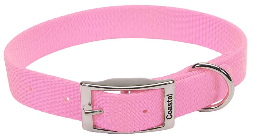 Coastal Single-Ply Nylon Collar Bright Pink 1X18In