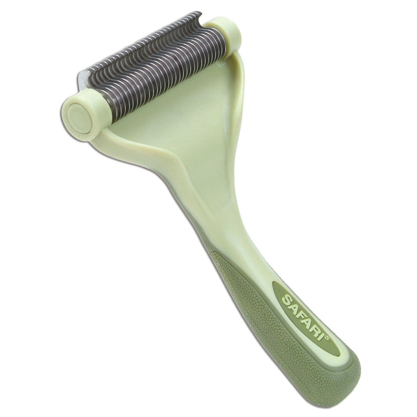 Safari Shed Magic De-Shedding Tool for Dogs w/Medium to Long Hair Light Green/Dark Green 1ea/LG