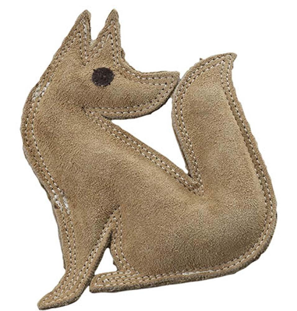 Dura-Fused Leather Dog Toy Fox Brown 1ea/SM