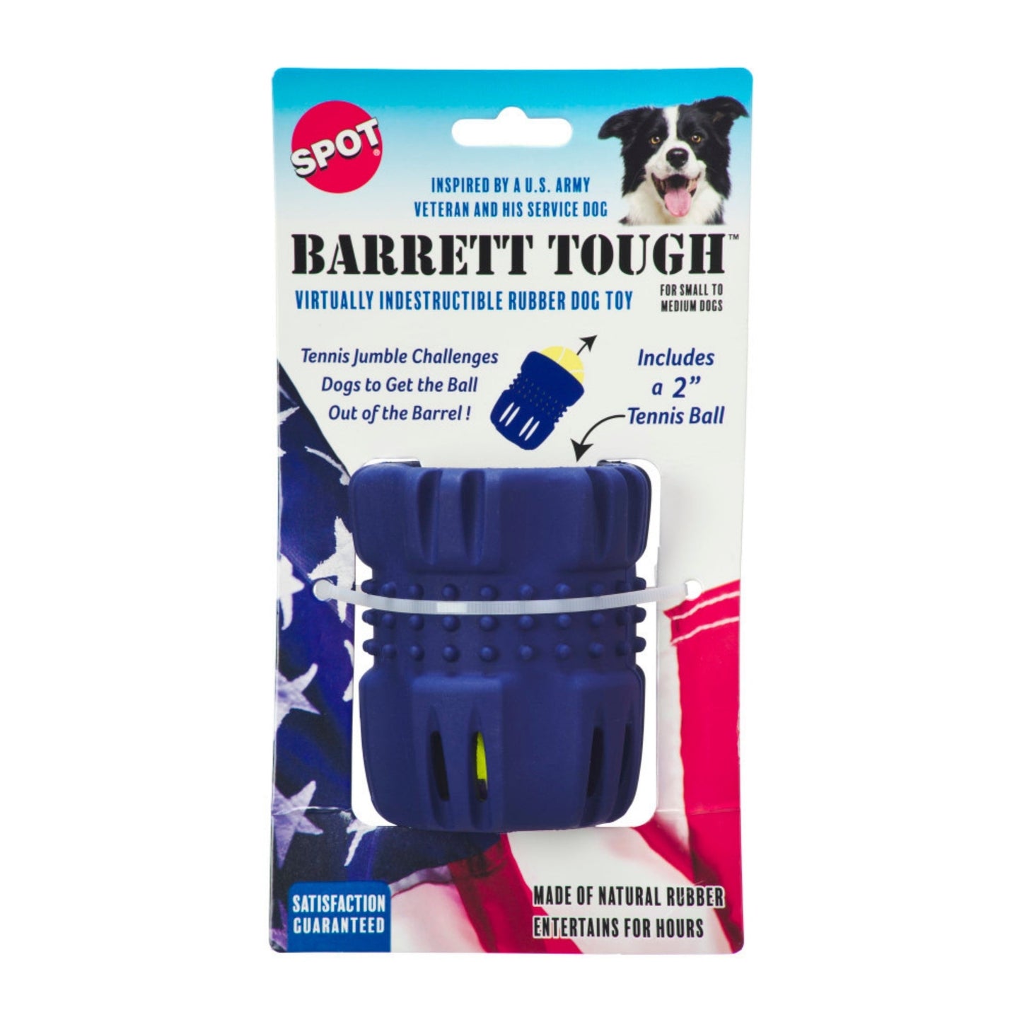 Spot Barrett Tough Tennis Jumble Dog Toy Blue, Blue, 1ea/SM