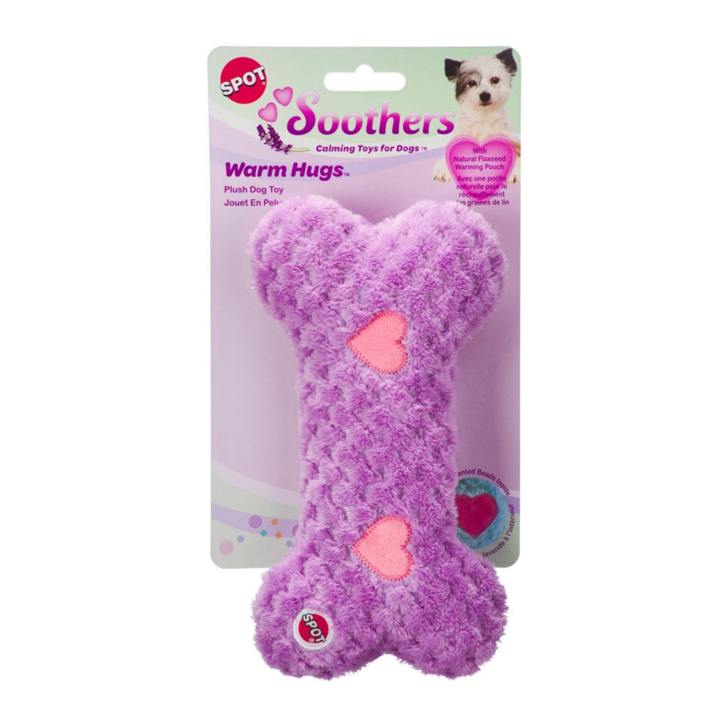 Spot Soothers Warm Hug Bone Dog Toy Assorted, 1ea/9 in