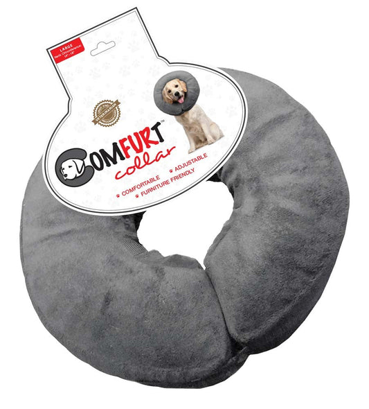 Arlee Pet Products Poly Filled Adjustable E-Collar Charcoal 1ea/LG