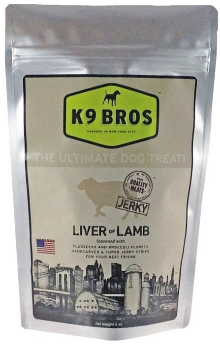 K9 Bros Jerky Liver Lamb 4oz.