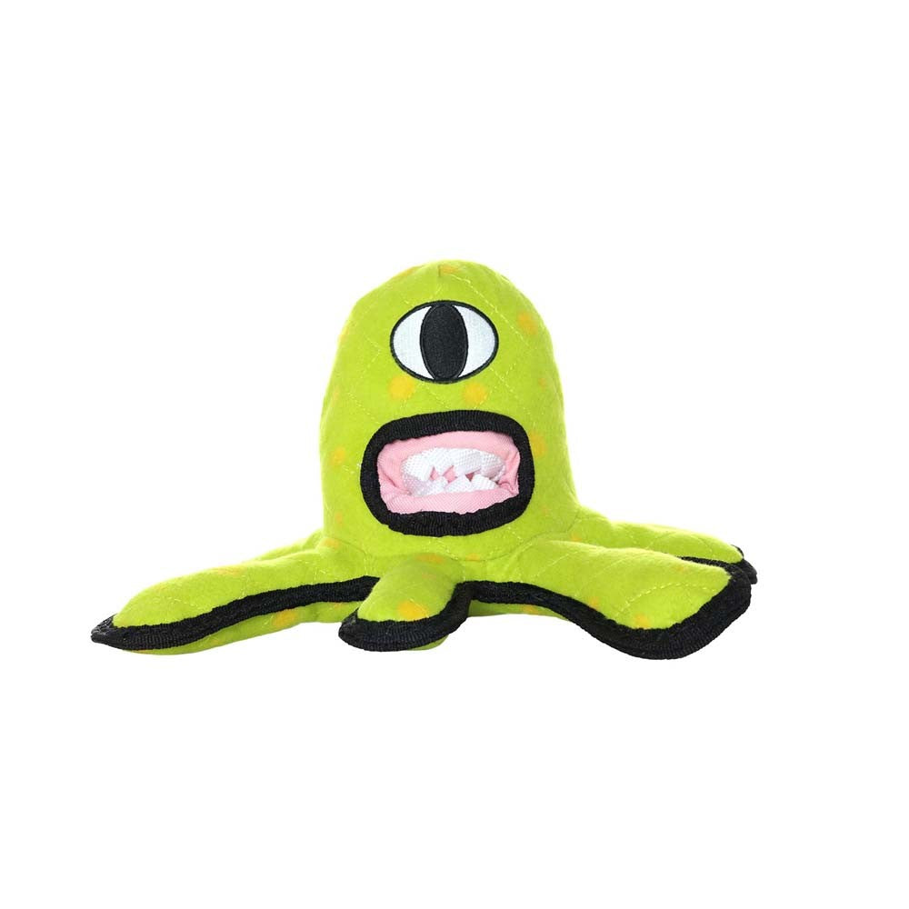 Tuffy Alien Durable Dog Toy Green 1ea/12 in