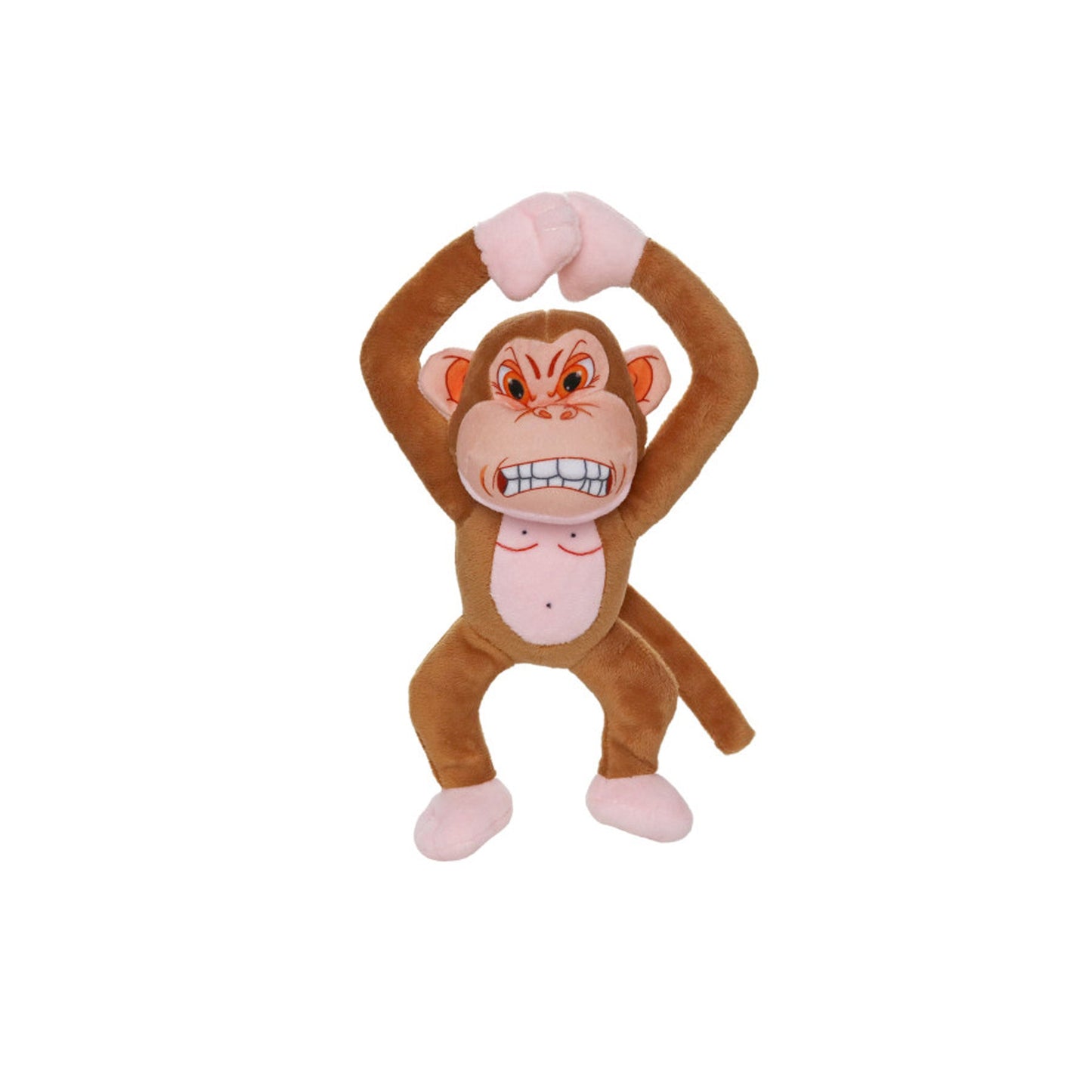 Mighty Jr Angry Animals Monkey Durable Dog Toy Brown 1ea/10 in