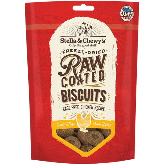 Stella And Chewys Dog Raw Coated Biscuits Chicken 9oz.