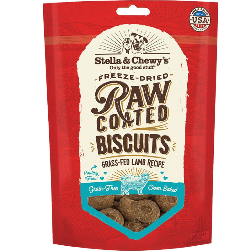 Stella And Chewys Dog Raw Coated Biscuits Lamb 9oz.