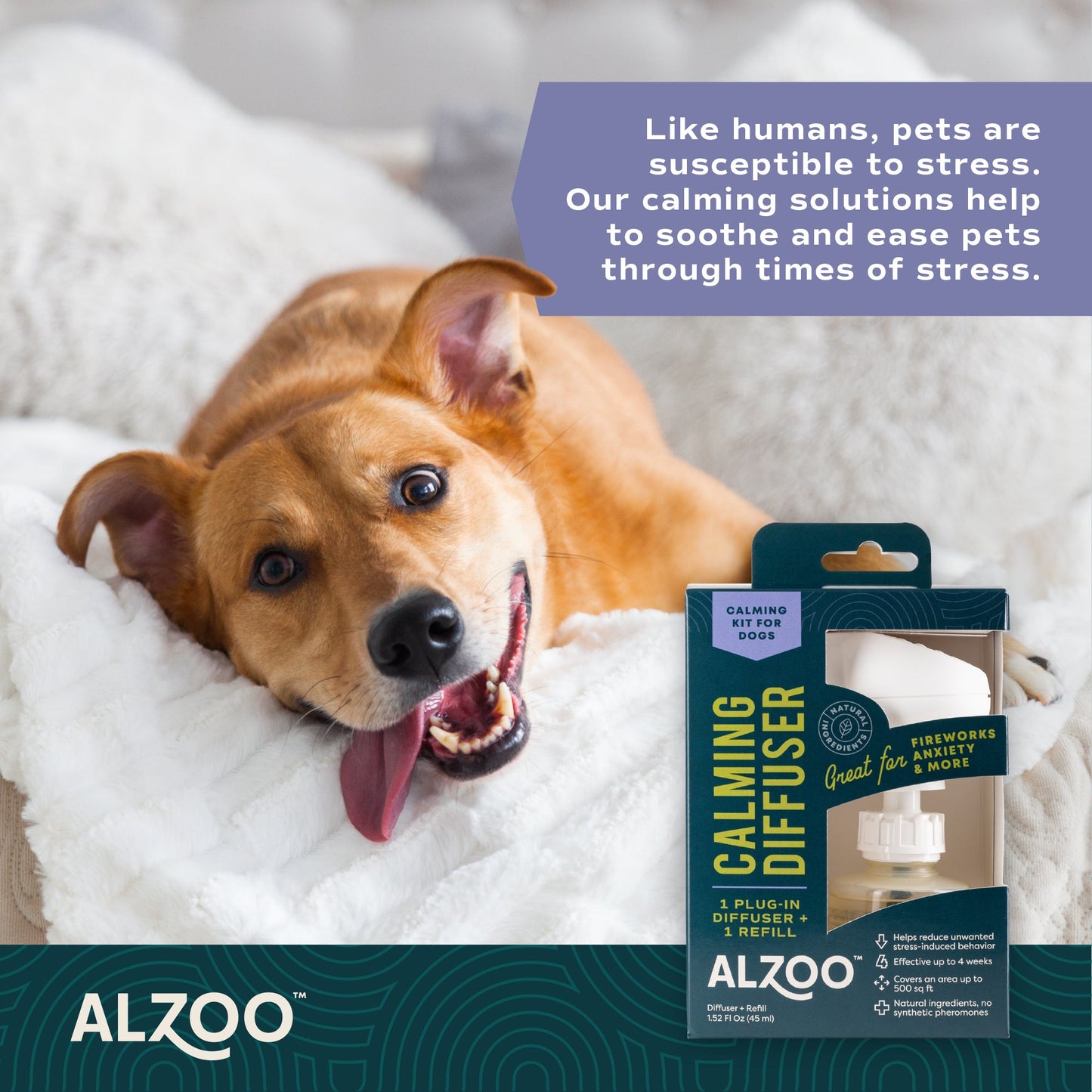 Alzoo Plant-Based Calming Diffuser Kit Dog 1.52oz.