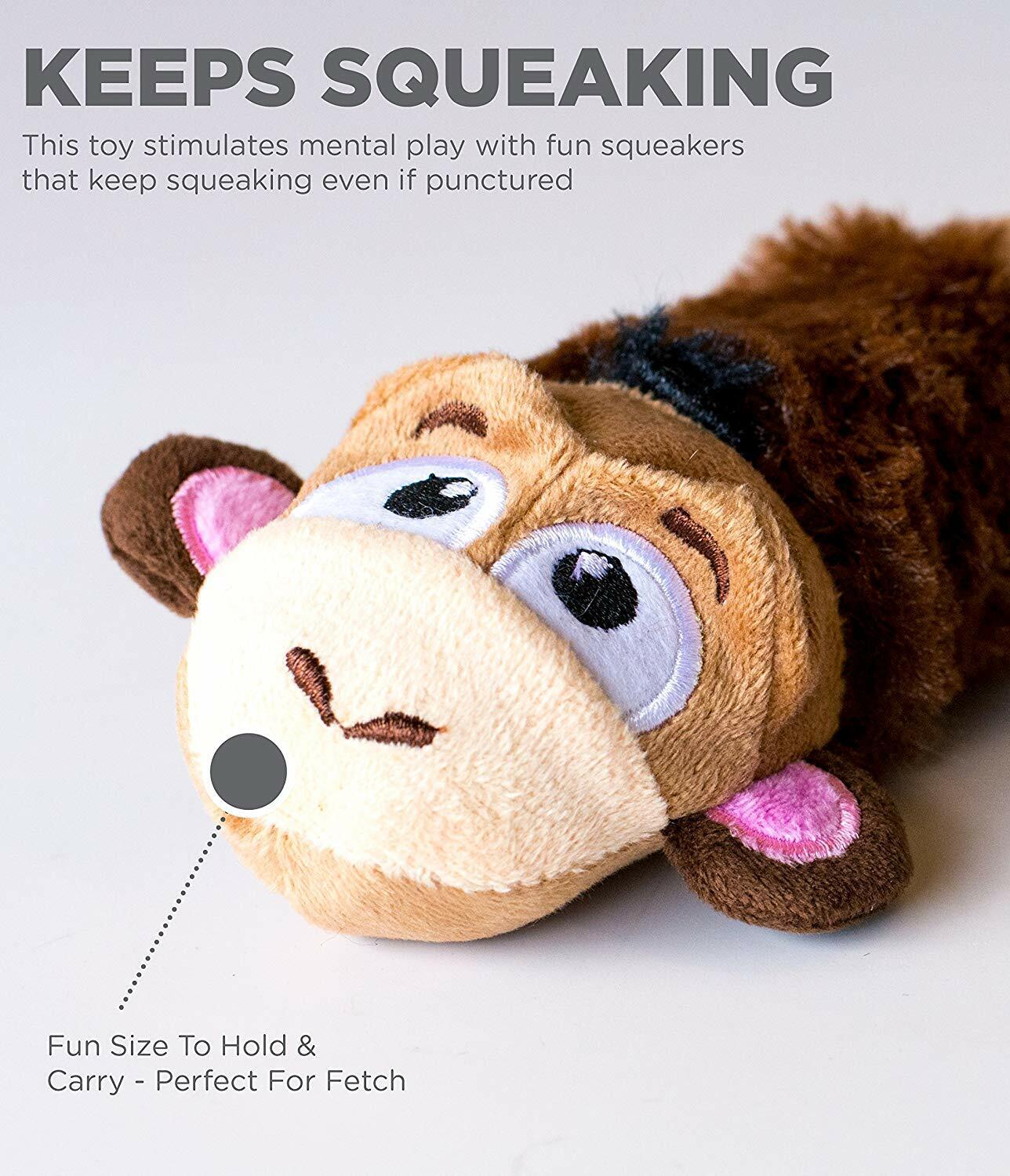 Petstages Stuffing Free Lil' Squeak Dog Toy Monkey 1ea/Mini