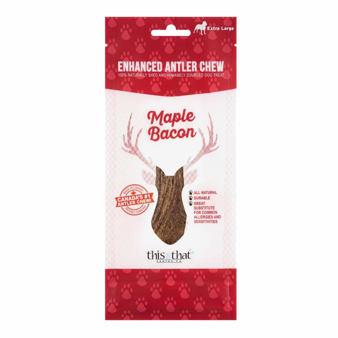 This And That Dog Enhanced Antler Chew Maple Bacon Xlarge