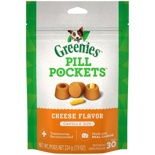 Greenies Pill Pockets for Capsules Cheese 1ea/30 ct, 7.9 oz