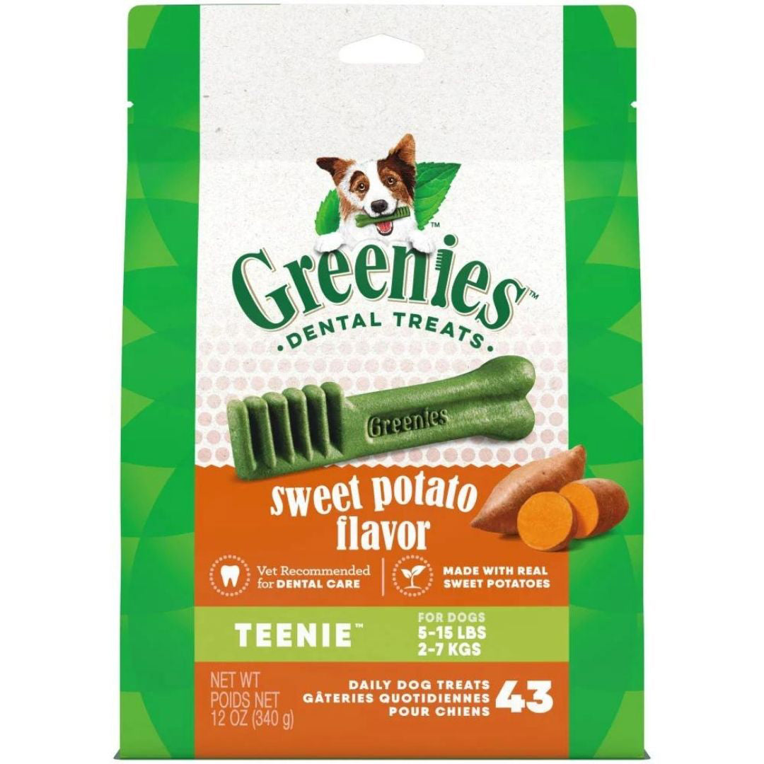 Greenies Dog Dental Treats Teenie Sweet Potato 1ea/12 oz, 43 ct