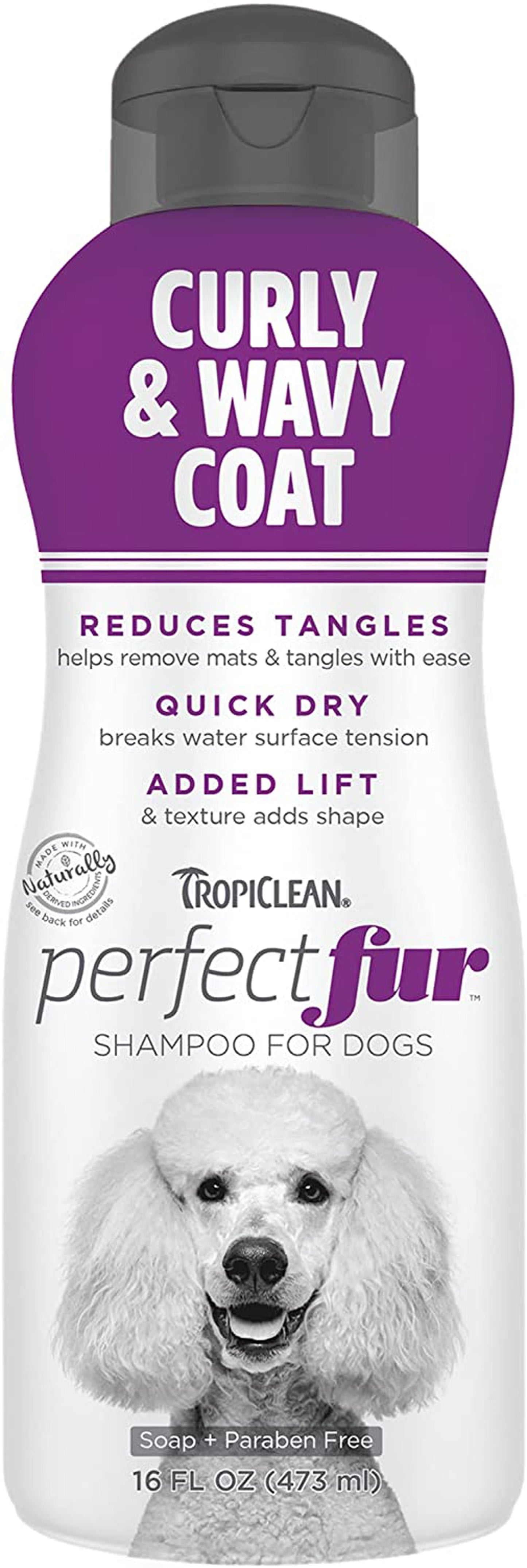 TropiClean PerfectFur Curly & Wavy Coat Shampoo for Dogs 1ea/16 oz