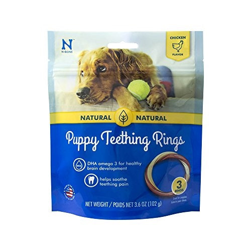 N-Bone Puppy Teething Rings Chicken 1ea/3.6 oz, 3 pk