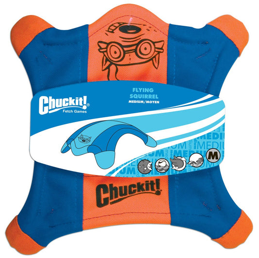 Chuckit! Flying Squirrel Dog Toy Blue/Orange 1ea/MD