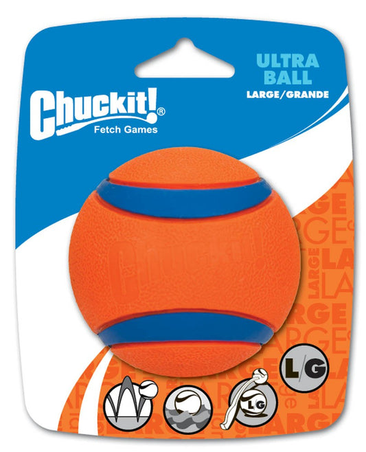 Chuckit! Ultra Ball Dog Toy Blue/Orange 1ea/LG