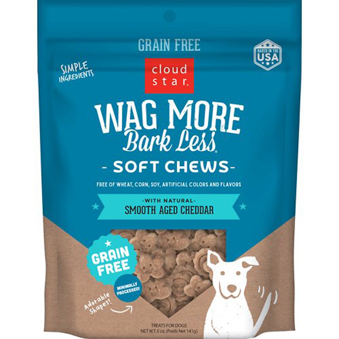 Cloudstar WAGMORE DOG GRAIN FREE SOFT and CHEWY CHEDDAR 5OZ