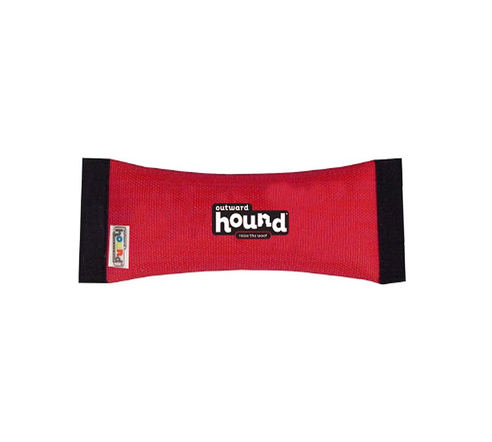 Outward Hound Fire Hose Sqeek N Fetch Dog Toy Red 1ea/LG