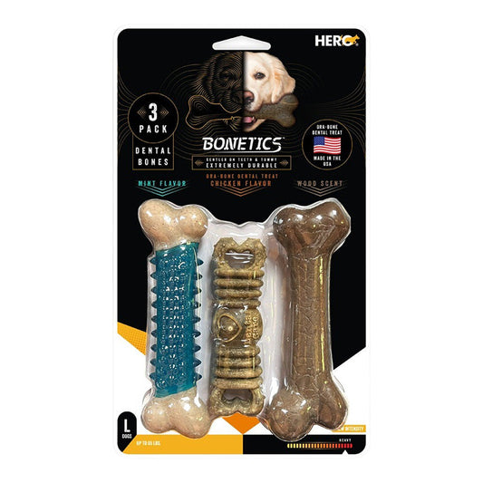 Hero Dog Bonetics Treat Bone Large 3 Pack