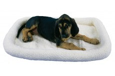 SnooZZy Sheepskin Bolster Kennel Dog Mat White 1ea/SM