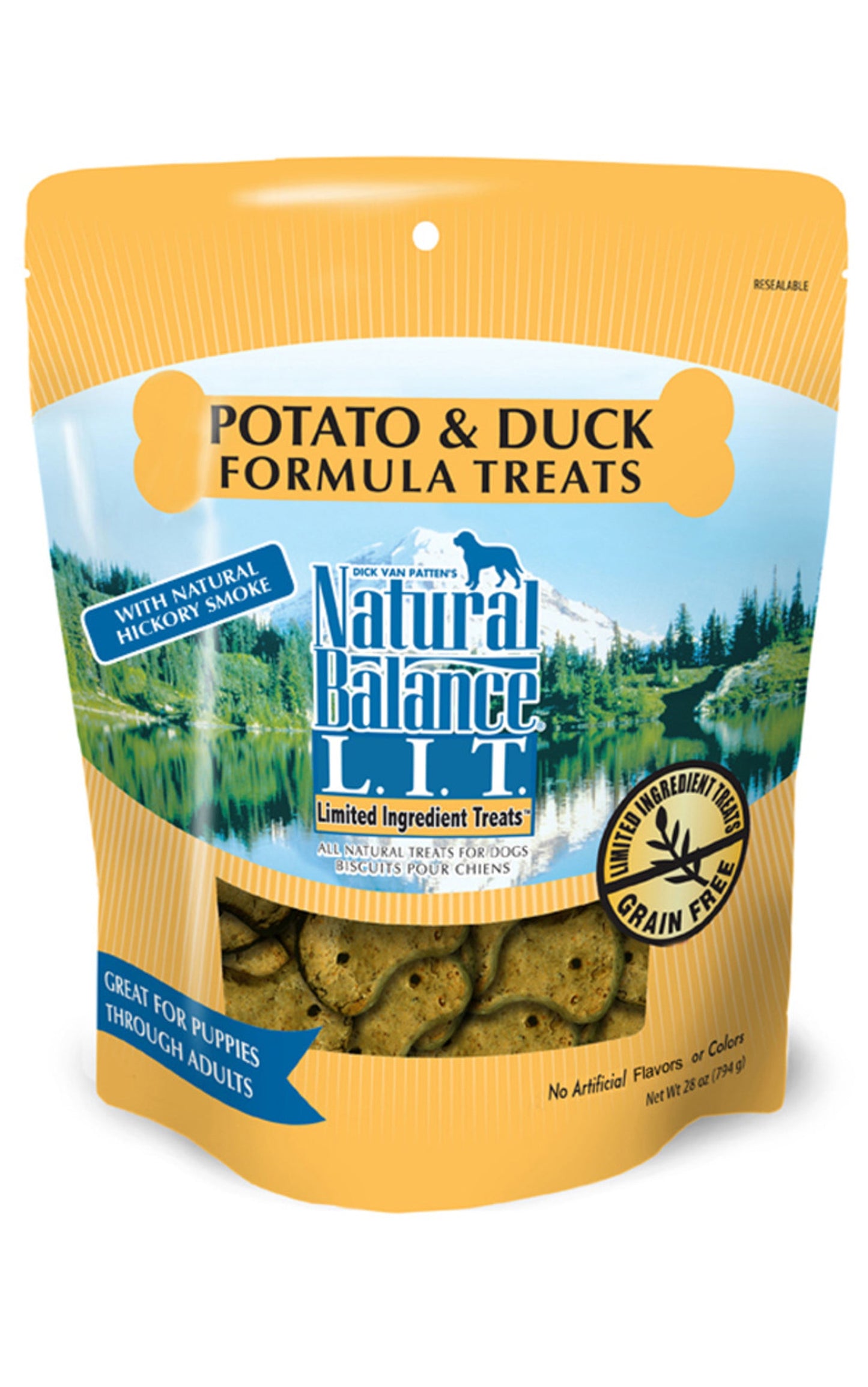 Natural Balance Pet Foods Rewards Crunchy Biscuits Small Breed Dog Treats Duck & Potato 1ea/28 oz