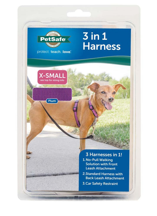 PetSafe 3in1 Dog Harness Plum 1ea/XS