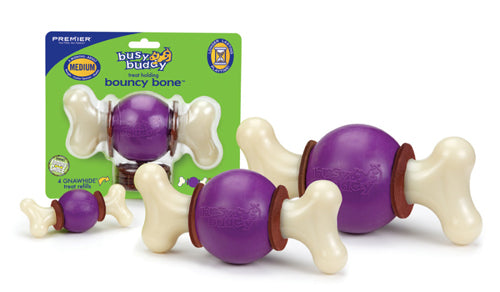 Busy Buddy Bouncy Bone Dog Chew Multi-Color 1ea/LG