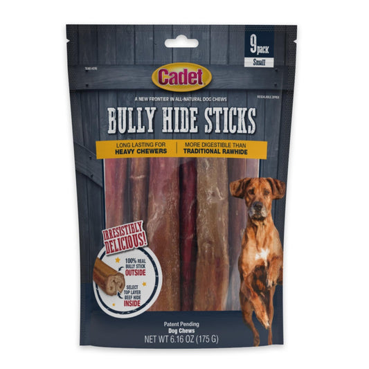 Cadet Bully Hide Sticks All-Natural Dog Chews Small Stick, 1ea/9 ct