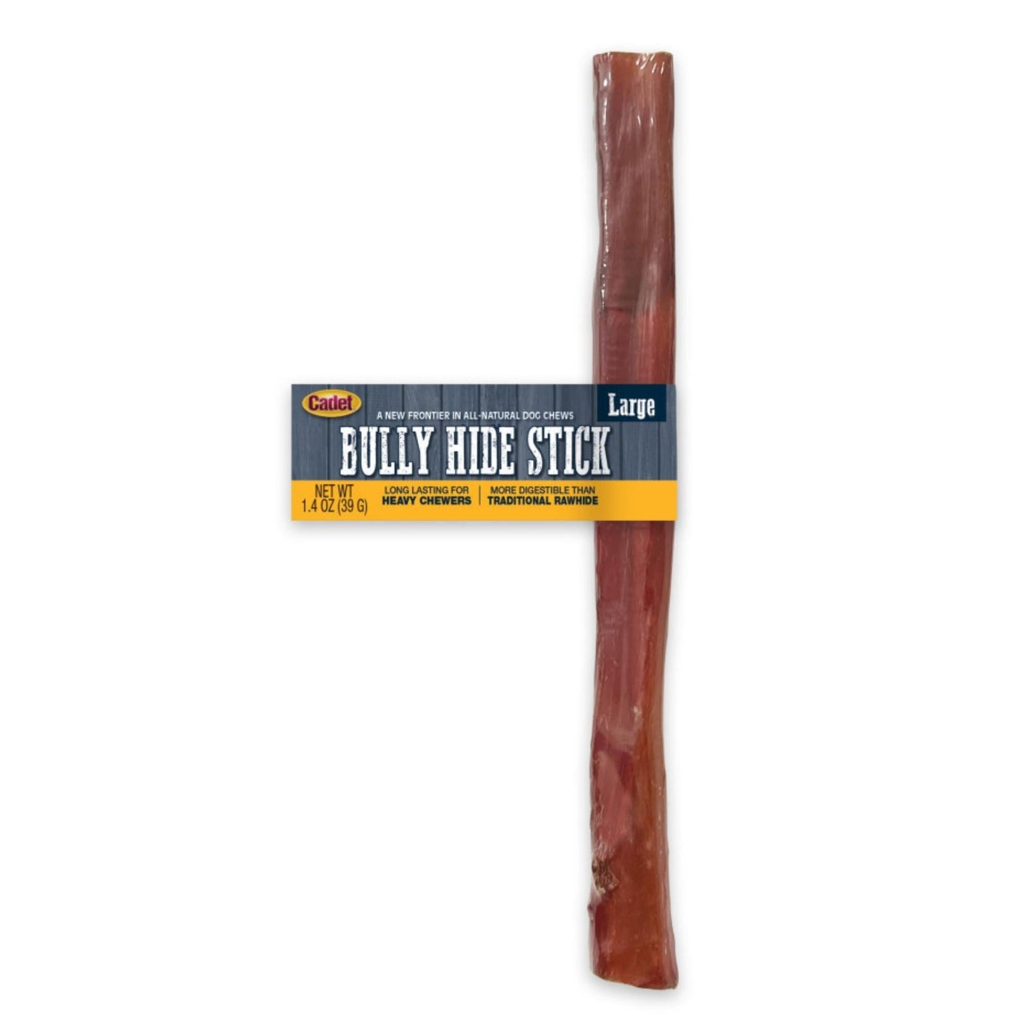 Cadet Bully Hide Sticks All-Natural Dog Chews Large Stick, (Case of 50)