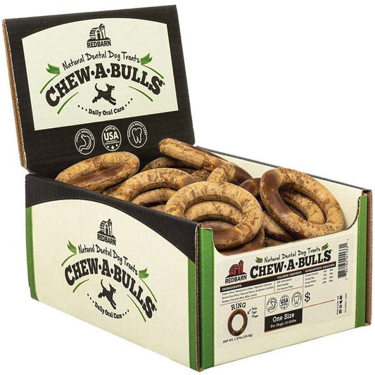 Redbarn Pet Products Chew-A-Bulls Dental Dog Treat Ring 25ea/1 pk, MD