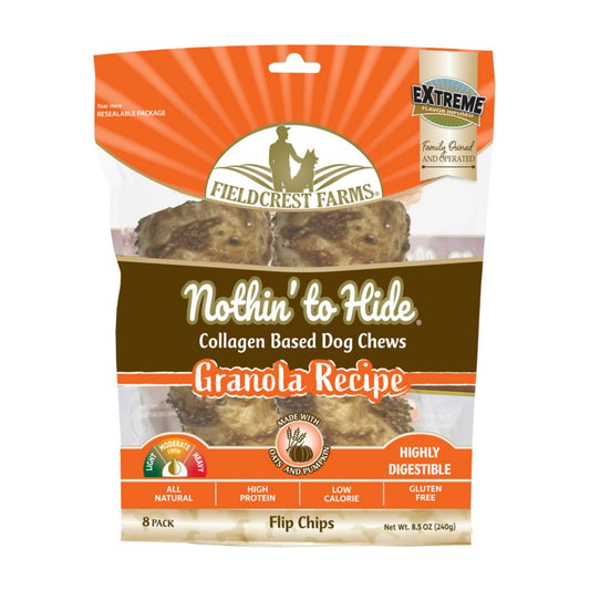 Fieldcrest Farms Nothin' To Hide Flip Chips Dog Treat Granola, 1ea/8 pk